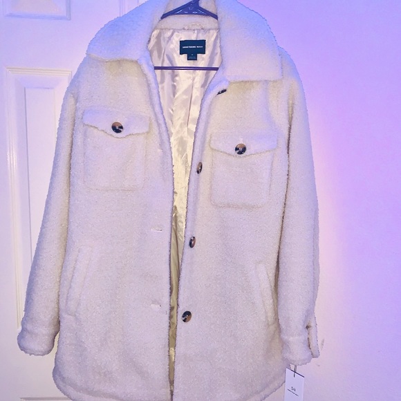 TEDDY JACKET/ COAT- CREAMY WHITE COLOR- NEW - Picture 5 of 5